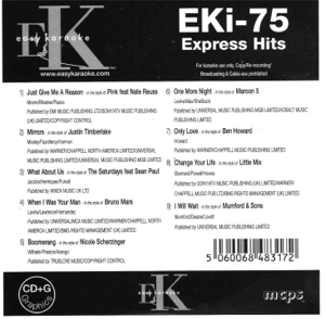 EKi75 from Jamie's Karaoke